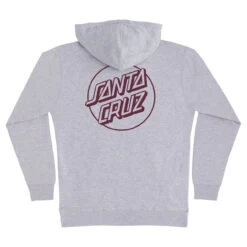 Santa Cruz Skateboards Hoody Opus Dot Pullover Grey Heather/Deep Red