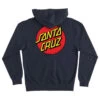 Santa Cruz Skateboards Hoody Classic Dot Zip Navy Heather -Sports Skateboard-Santa Cruz SW SC626 NVHT 1 65497.1687281414