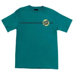 Santa Cruz Skateboards Shirt Other Dot Teal/Lime -Sports Skateboard-Santa Cruz T SC684 TEALLM 2 26330.1687292484