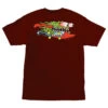 Santa Cruz Skateboards Shirt Meek Slasher Burgundy -Sports Skateboard-Santa Cruz T SC752 BURG 1 49129.1687281453